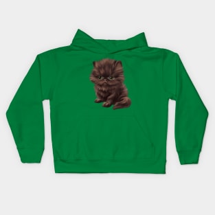 Cat-a-clysm Persian kitten Kids Hoodie